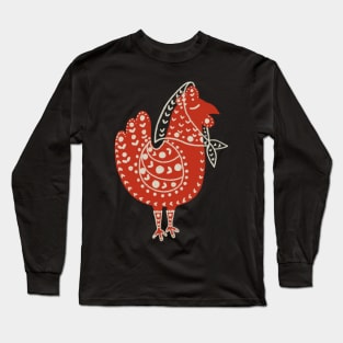 Folklore chicken Long Sleeve T-Shirt